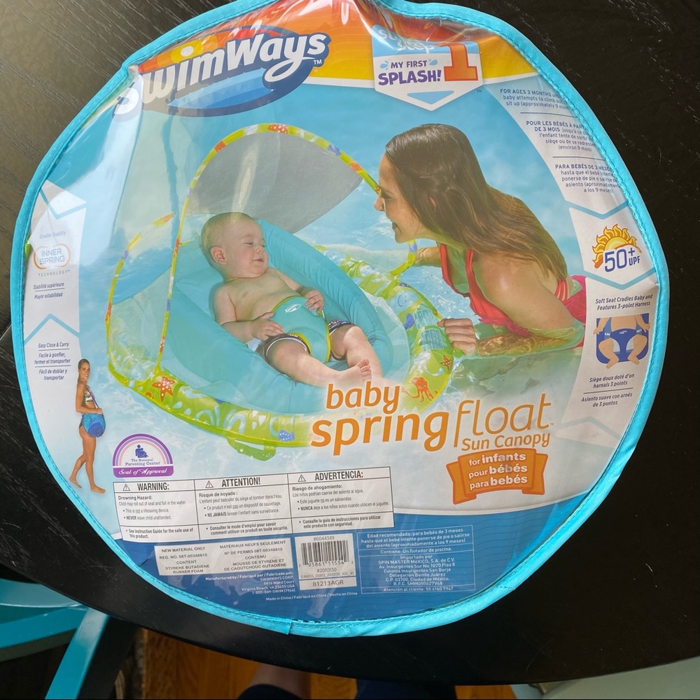 NWT Swimways Baby Float with Sun Canopy new!